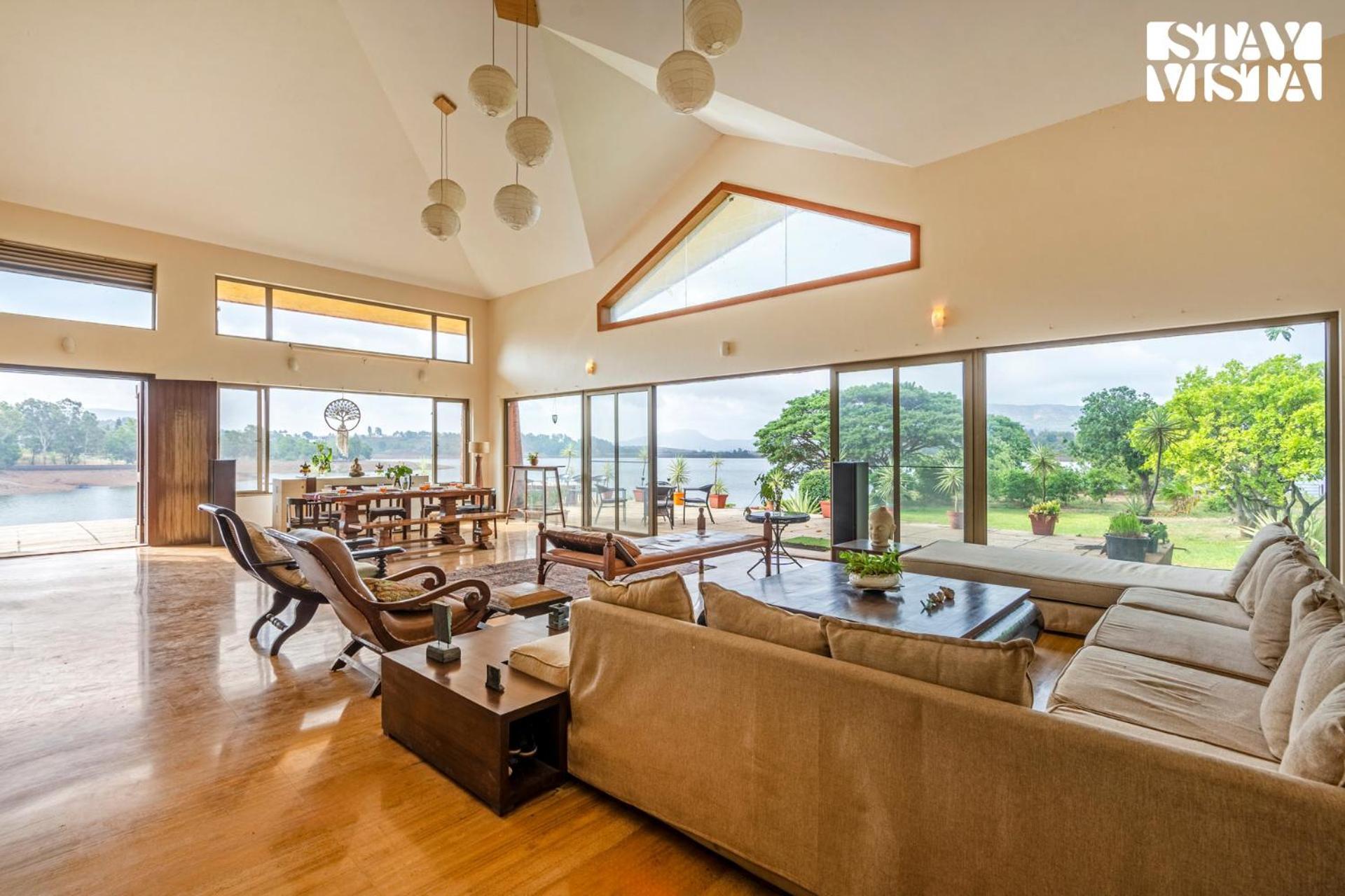 Stayvista At Three Shores With Lake View & Alfresco Dining Khamshet Luaran gambar