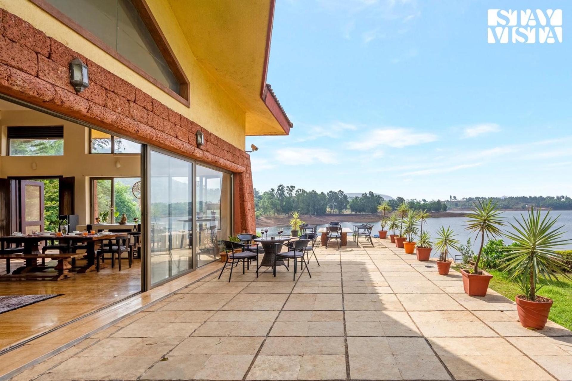 Stayvista At Three Shores With Lake View & Alfresco Dining Khamshet Luaran gambar